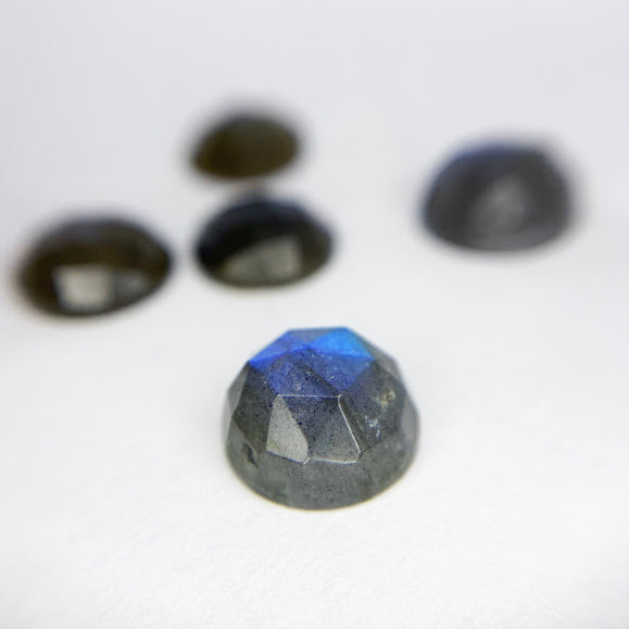 Labradorite - Round Cabochon Rose Cut - eklektic jewelry studio