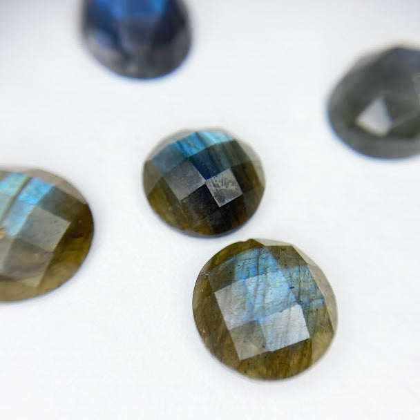 Labradorite - Round Cabochon Rose Cut - eklektic jewelry studio