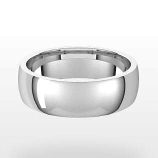 14kw Half Round Comfort Fit Light Band - eklektic jewelry studio