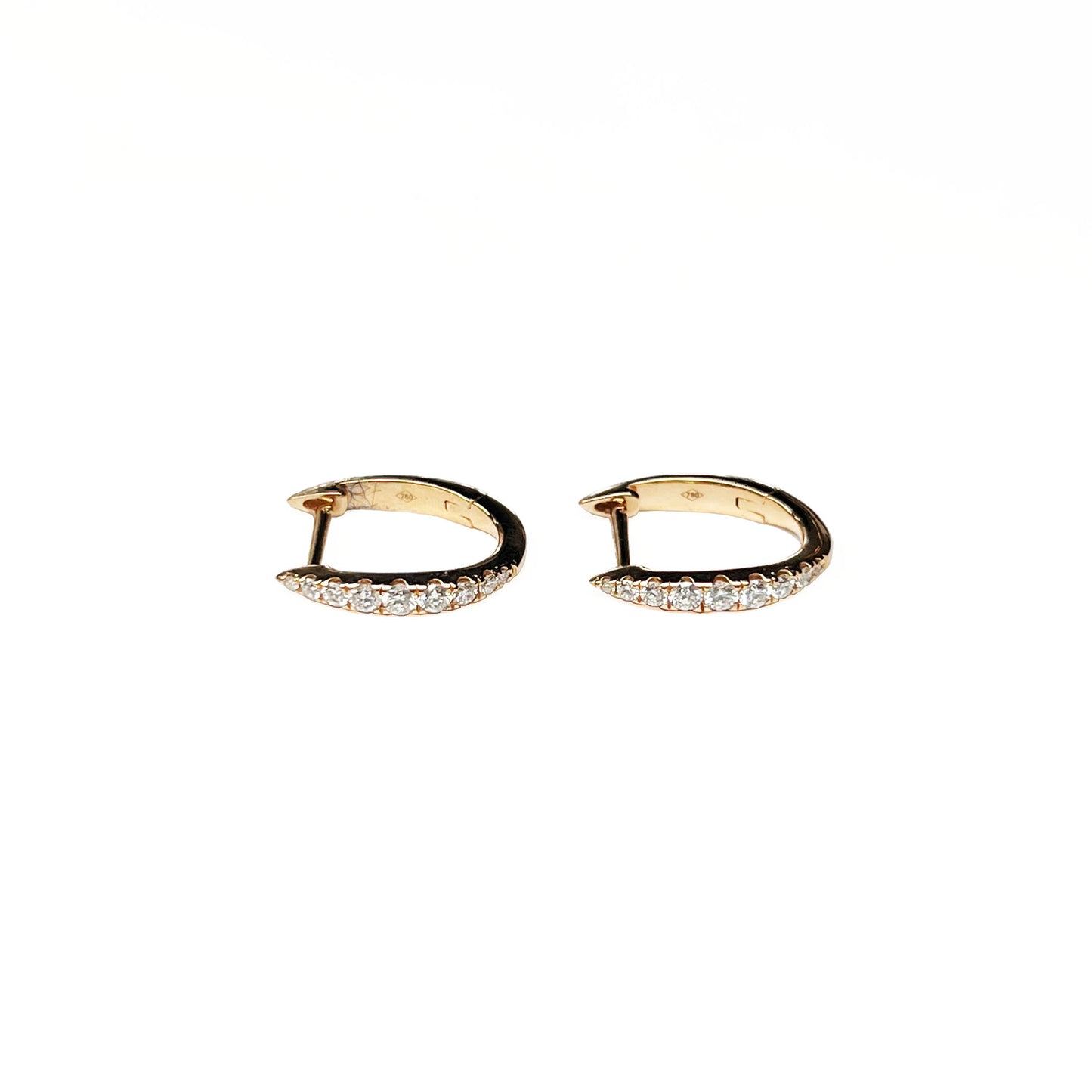 18kr Huggies Diamond Earrings
