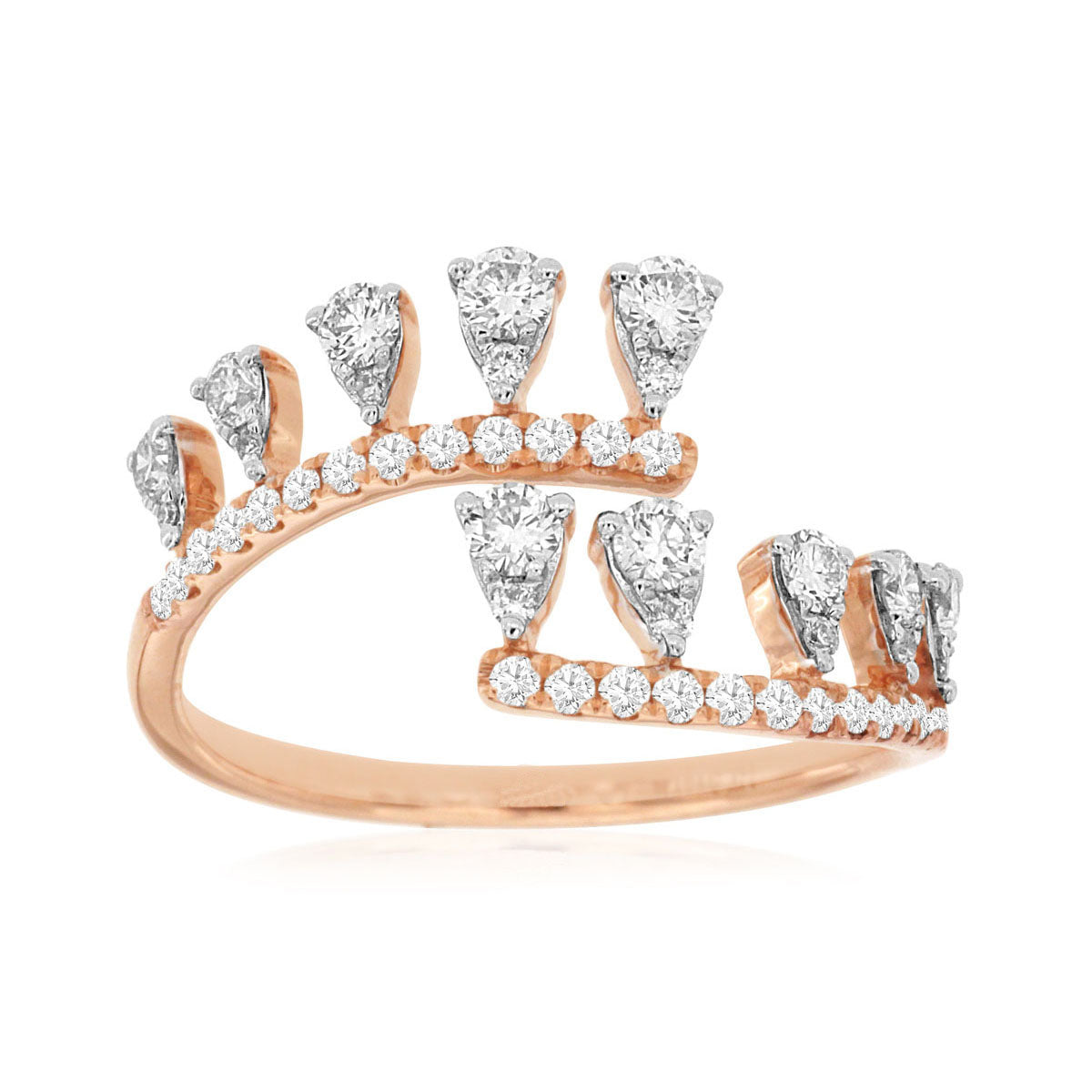 14kr Diamond Open Crown Ring - eklektic jewelry studio