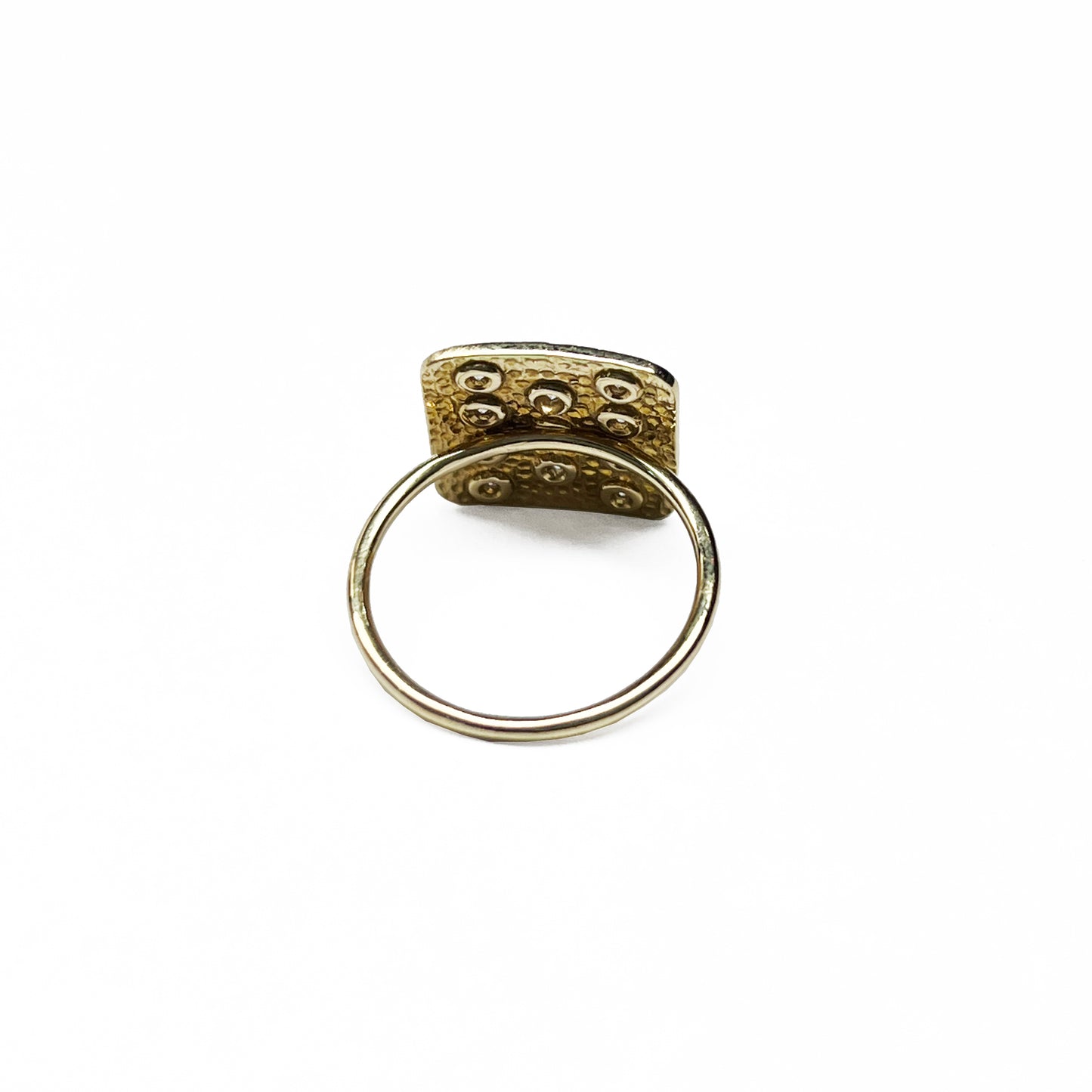 18ky Square Top Diamond Ring