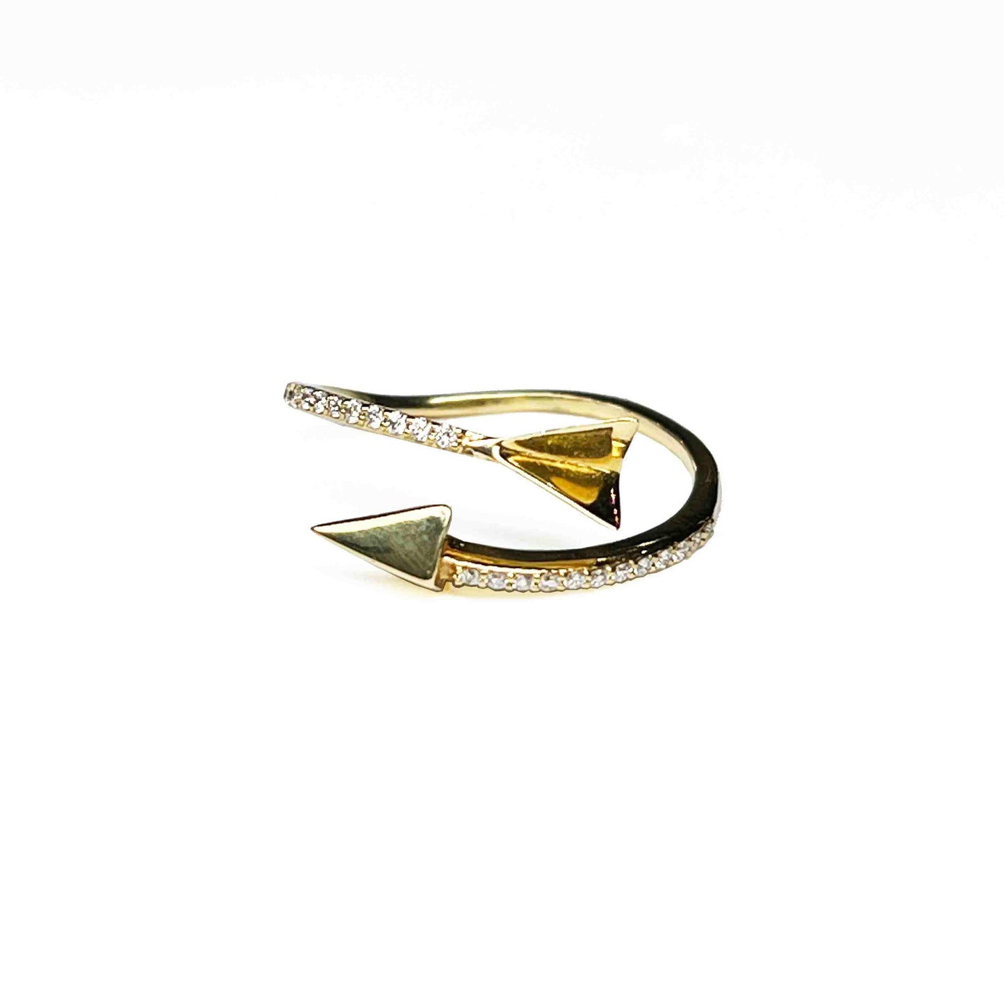 18ky Diamond Arrow Ring