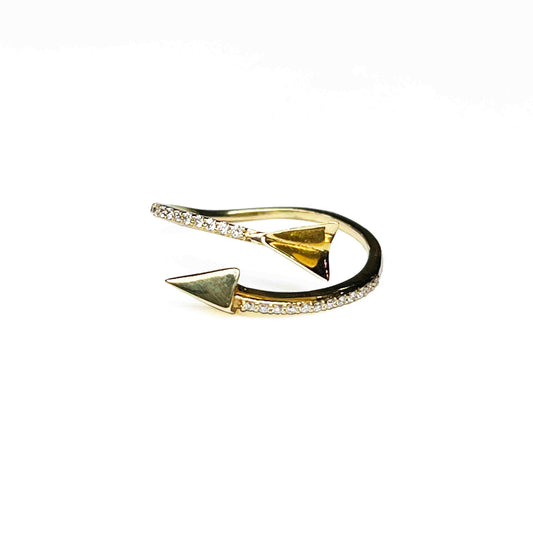 18ky Diamond Arrow Ring