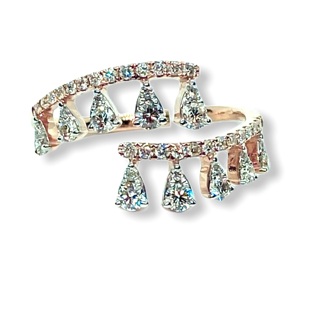 14kr Diamond Open Crown Ring - eklektic jewelry studio