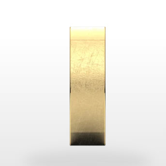 14ky Square Comfort Fit Band with Ice finish - eklektic jewelry studio