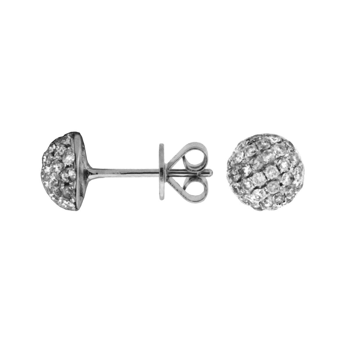 14kw Diamonds Dome Earrings