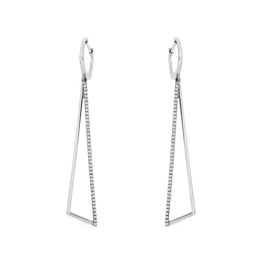 14kw geometric diamond earrings