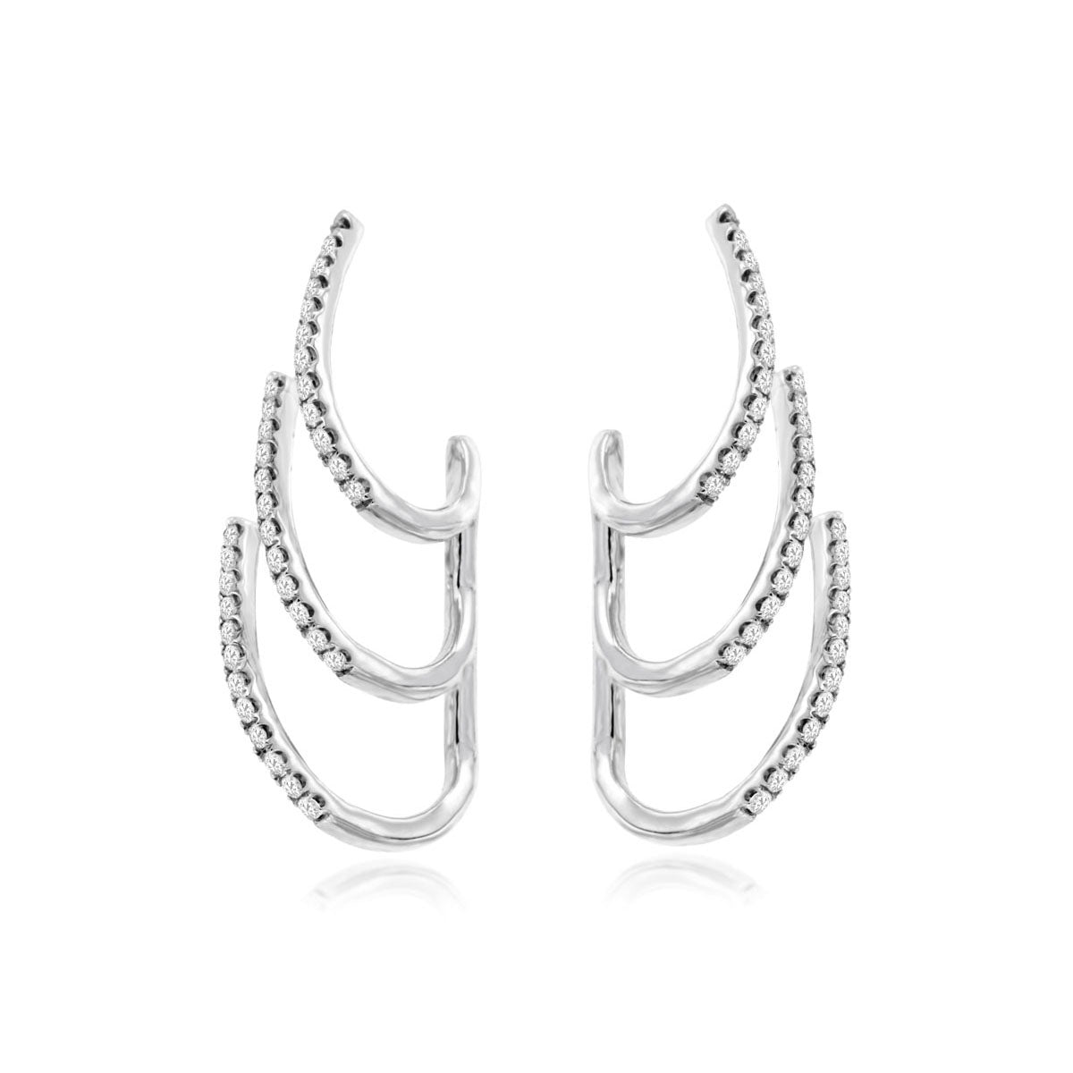 14kw diamond wrap earrings - eklektic jewelry studio