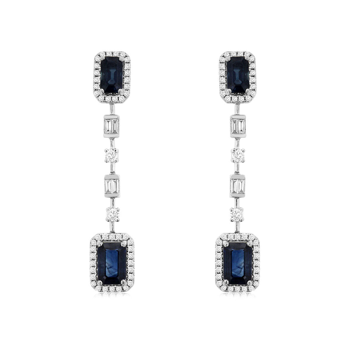 14kw Sapphire and Diamond Earrings