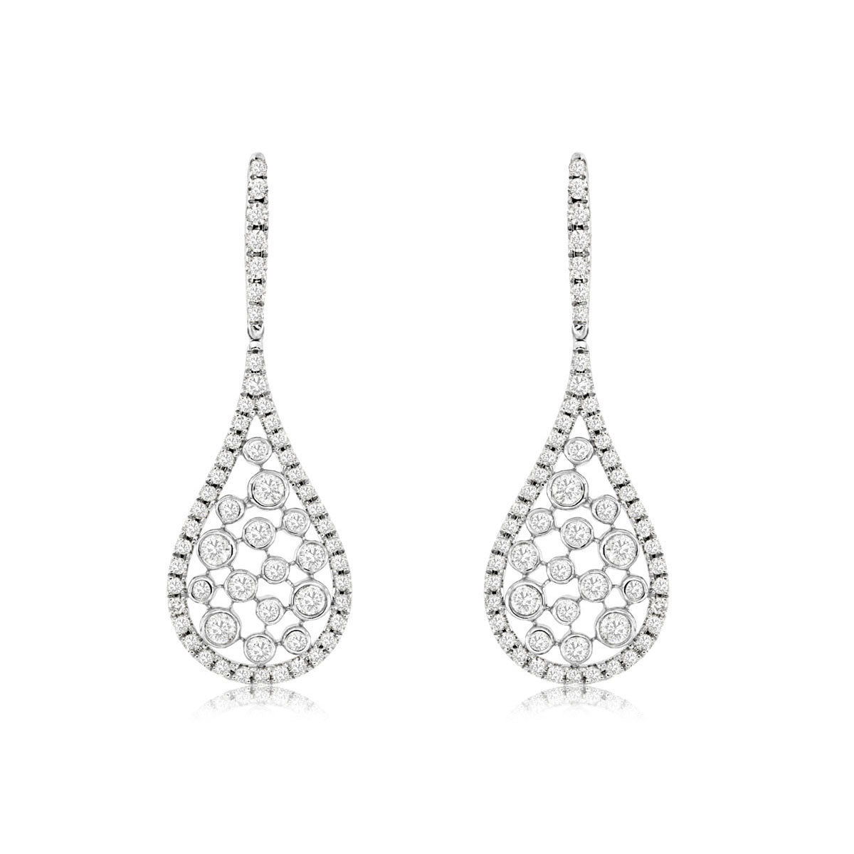 14kw diamond dangle earrings