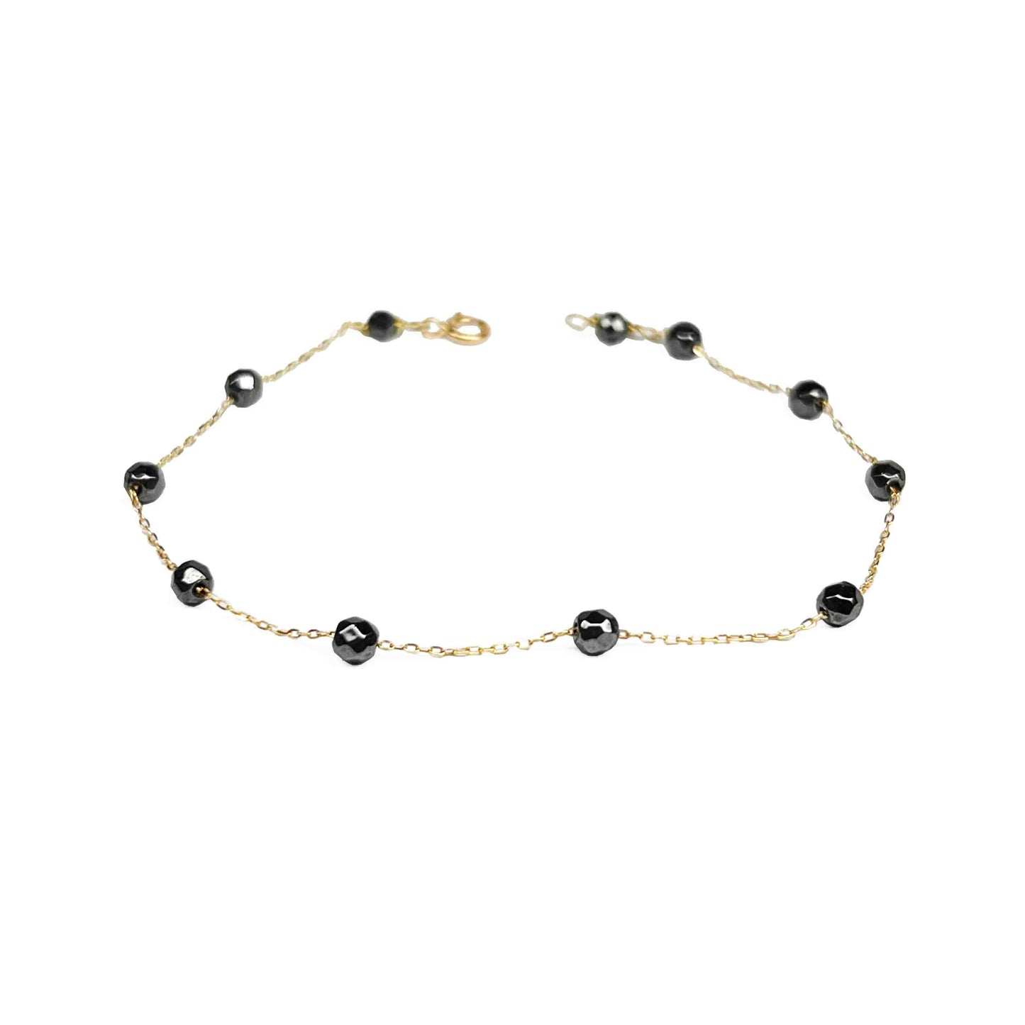 18ky Hematite Beads Bracelet