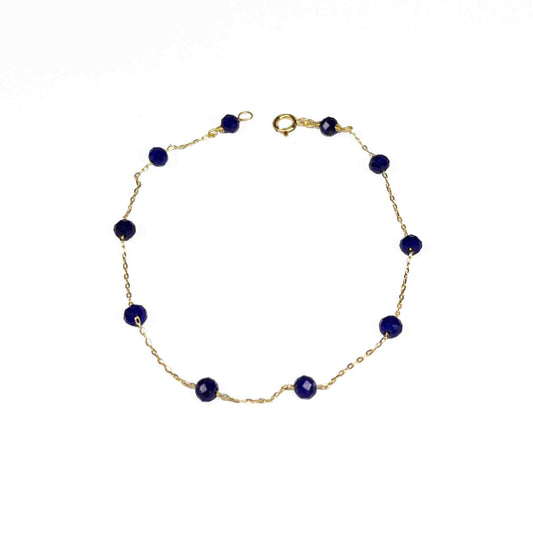 18ky Lapis Beads Bracelet