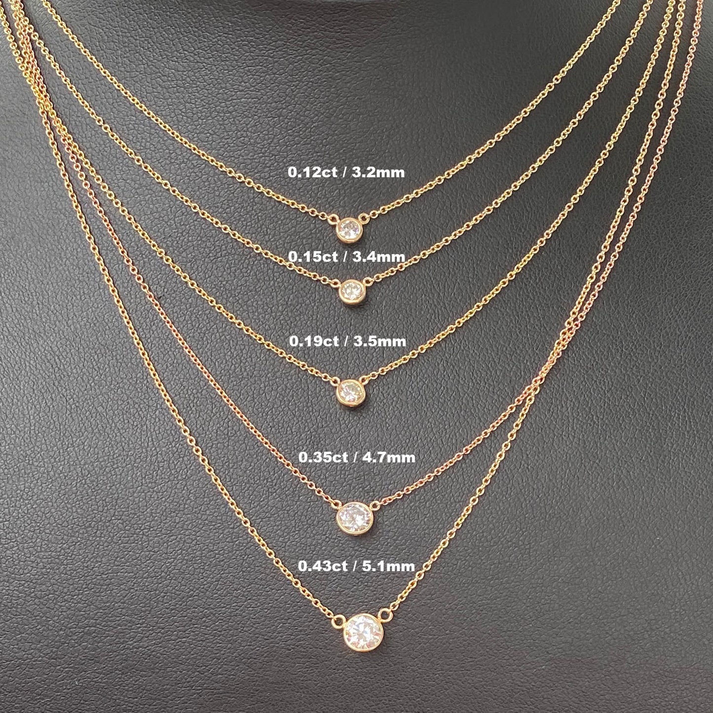 14ky Solitaire Diamond Necklace 0.47ct - eklektic jewelry studio