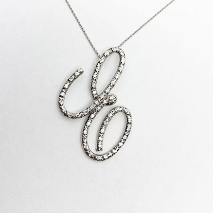 14kw Diamond Love  Letter E - eklektic jewelry studio