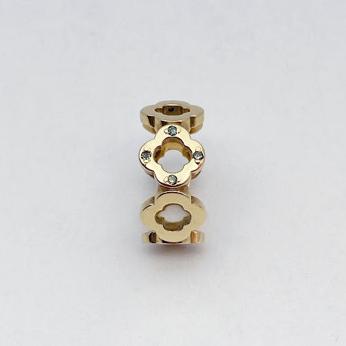 14ky Abbey Band with Blue Diamonds - eklektic jewelry studio