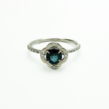 14kw Sapphire and Diamond Ring - eklektic jewelry studio