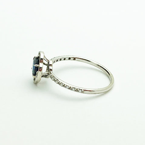 14kw Sapphire and Diamond Ring - eklektic jewelry studio