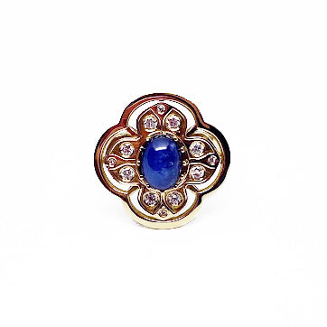 14ky Blue Sapphire Abbey Ring - eklektic jewelry studio