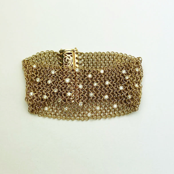 14ky Handmade Diamond Bracelet - eklektic jewelry studio
