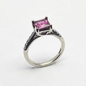 14kw Rhodolite Garnet And Diamond Ring - eklektic jewelry studio