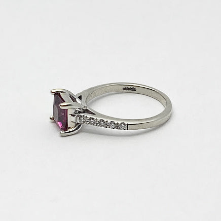 14kw Rhodolite Garnet And Diamond Ring - eklektic jewelry studio