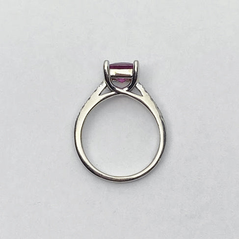 14kw Rhodolite Garnet And Diamond Ring - eklektic jewelry studio