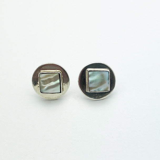 Sterling Silver Mother Of Pearl Cufflinks - eklektic jewelry studio