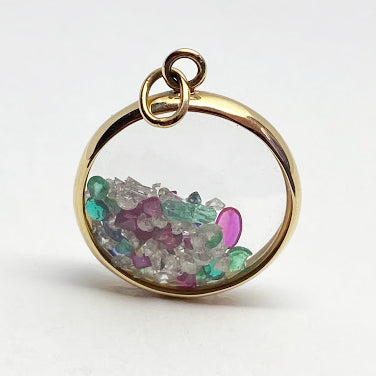 14ky Shaker Pendant - eklektic jewelry studio