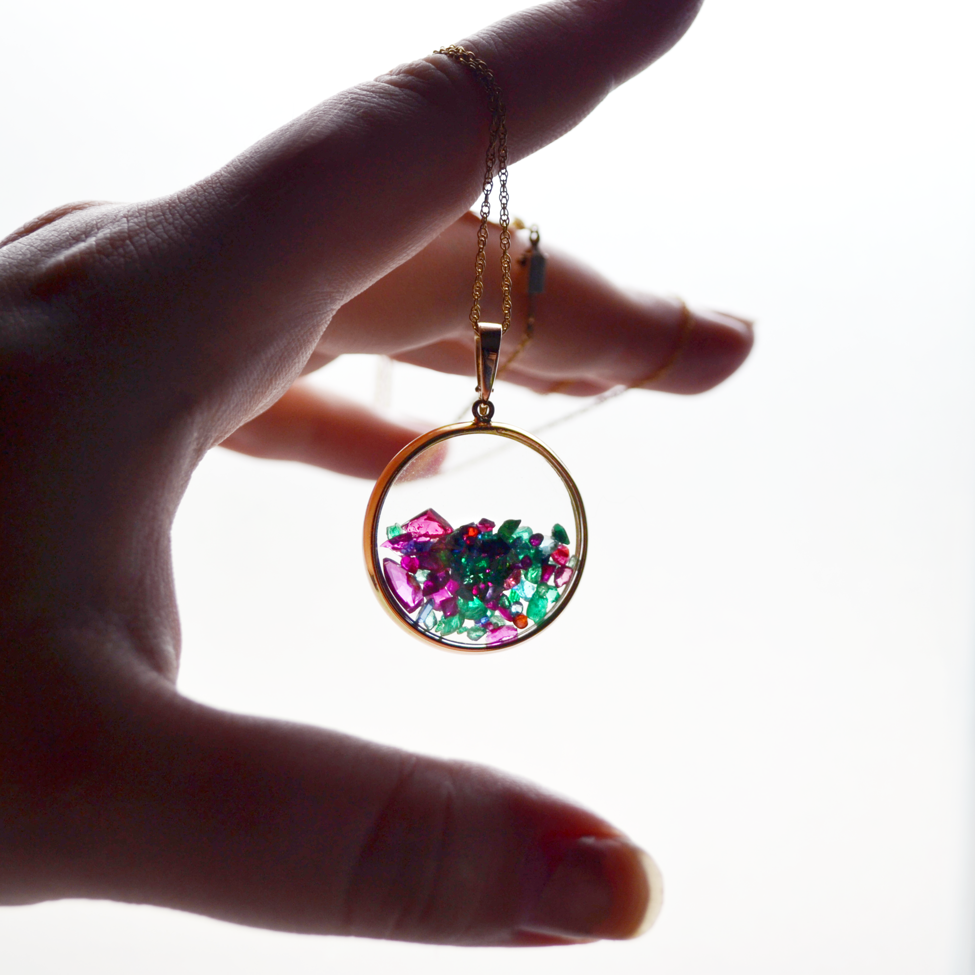 14ky Shaker Pendant - eklektic jewelry studio
