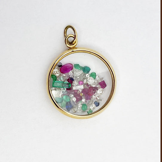 14ky Shaker Pendant - eklektic jewelry studio