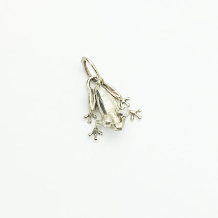 Silver Frog Charm Pendant - eklektic jewelry studio