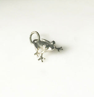 Silver Frog Charm Pendant - eklektic jewelry studio