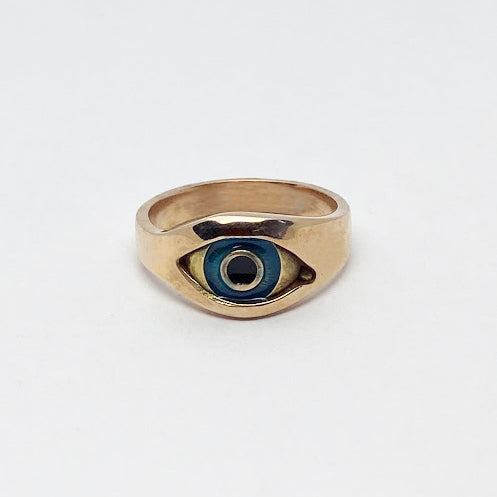 14k Evil Eye Ring - eklektic jewelry studio