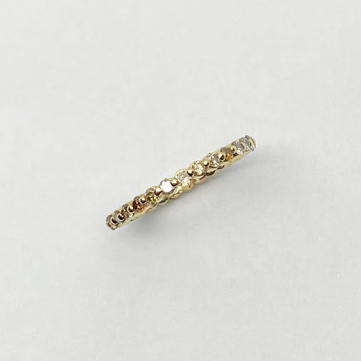 14ky Champagne Diamonds Eternity Ring - eklektic jewelry studio