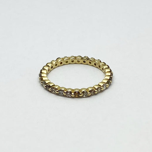 14ky Champagne Diamonds Eternity Ring - eklektic jewelry studio