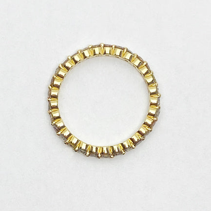 14ky Champagne Diamonds Eternity Ring - eklektic jewelry studio