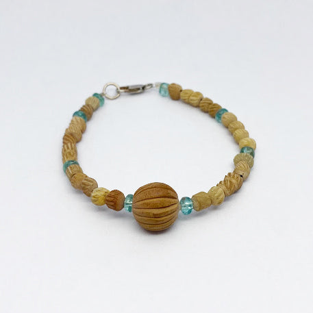 Clay and Emerald Beads Bracelet - eklektic jewelry studio