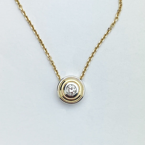 14ktt Solitaire Diamond Necklace - eklektic jewelry studio