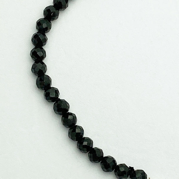 14ky Black Spinel Bead Bracelet - eklektic jewelry studio