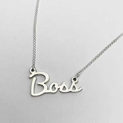 Silver "Boss" Necklace - eklektic jewelry studio