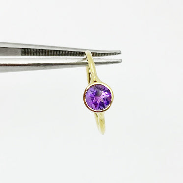 18ky Amethyst Bezel Ring - eklektic jewelry studio