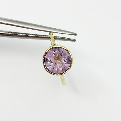 18ky Texas Star Amethyst Bezel Ring - eklektic jewelry studio