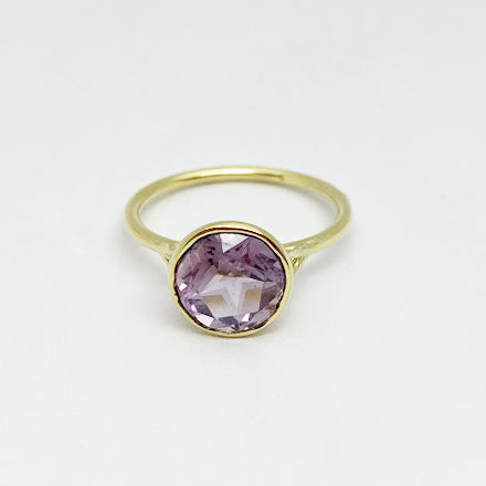 18ky Texas Star Amethyst Bezel Ring - eklektic jewelry studio