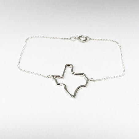 Silver Texas State Bracelet - eklektic jewelry studio