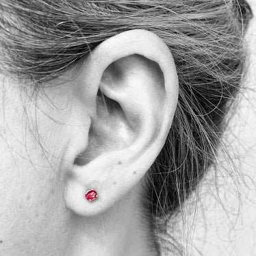 14ky Ruby Stud Earrings