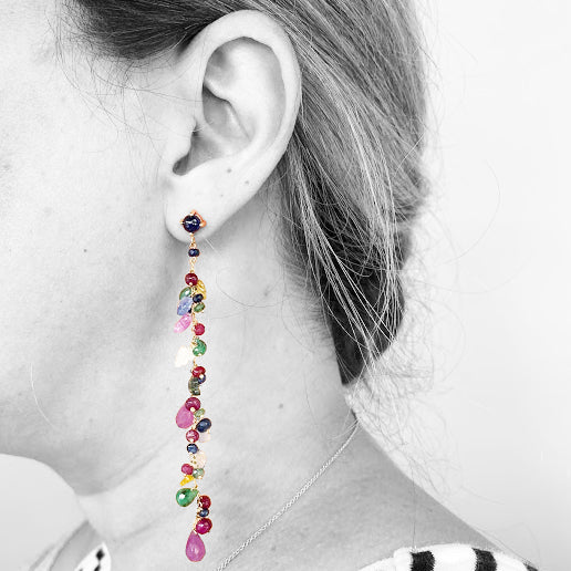Precious Gems Waterfall Earrings - eklektic jewelry studio