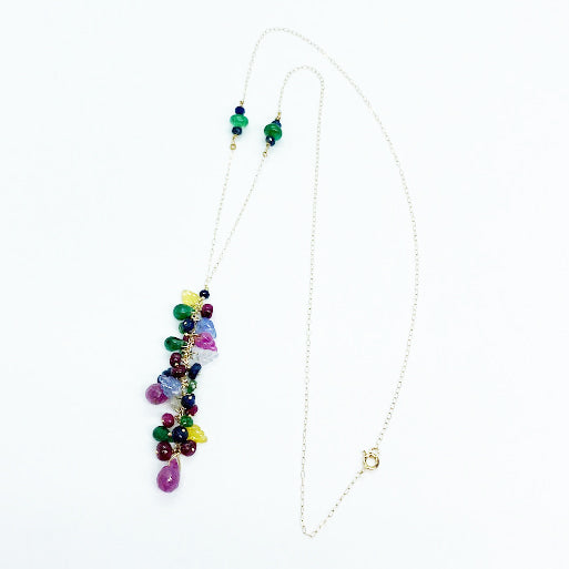Precious Gems Waterfall Necklace - eklektic jewelry studio