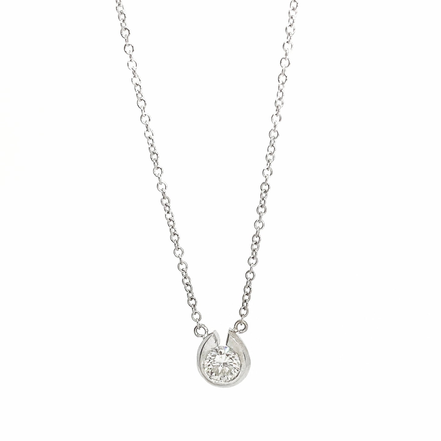 14kw Solitaire Diamond Necklace 0.25ct - eklektic jewelry studio