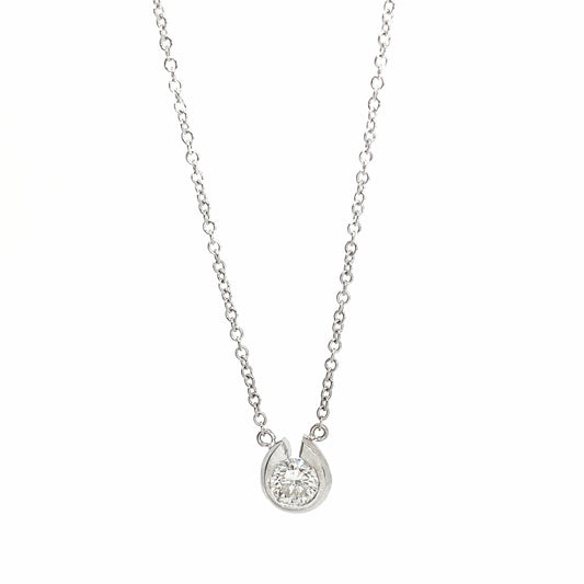 14kw Solitaire Diamond Necklace 0.25ct - eklektic jewelry studio